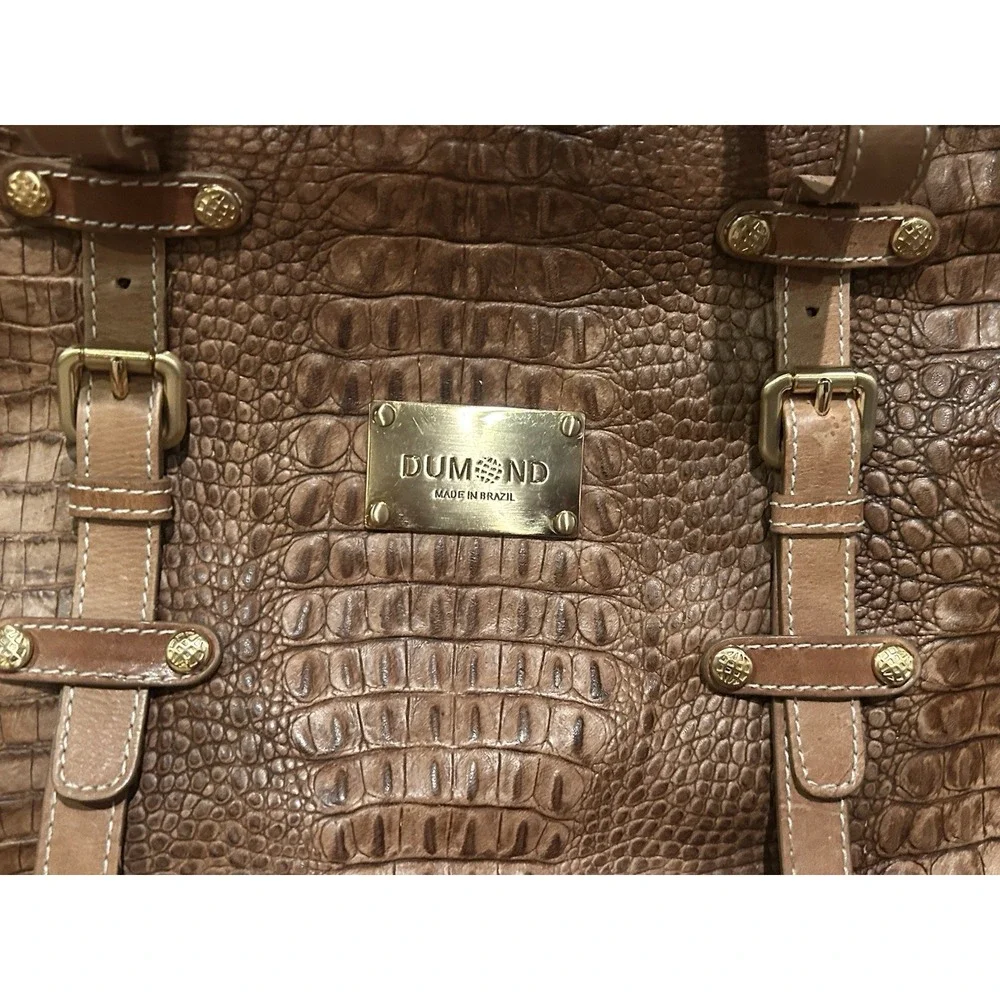 LARGE DUMOND LEATHER‎ SATCHEL TOTE BAG Made In Brazil